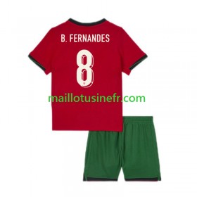 Maillot de Foot Portugal Bruno Fernandes 8 Domicile UEFA EURO 2024 - Enfant